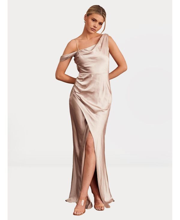 シックスストーリーズ レディース トップス ワンピース アシンメトリー サテン Six Stories Womens Asymmetric Bardot Satin Bridesmaidress Oy