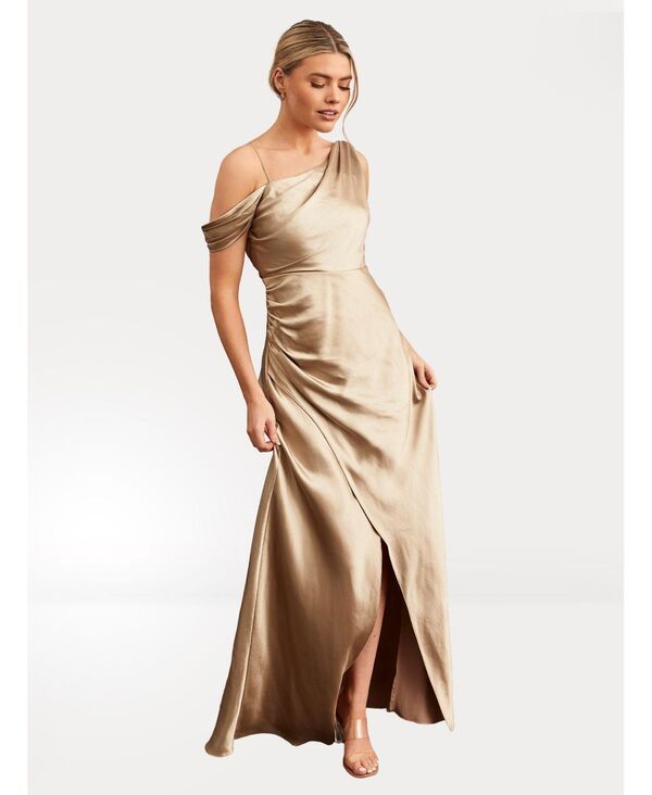 シックスストーリーズ レディース トップス ワンピース アシンメトリー サテン Six Stories Womens Asymmetric Bardot Satin Bridesmaidress Ch