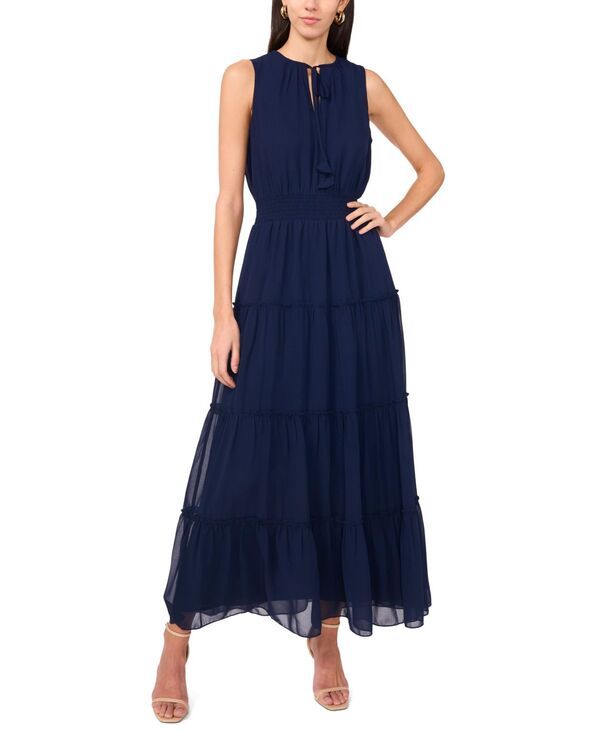 ワンステイト レディース トップス ワンピース ノースリーブ マキシ 1STATE WomensplitNeck Sleeveless Maxi Dress Classic Navy ネイビー