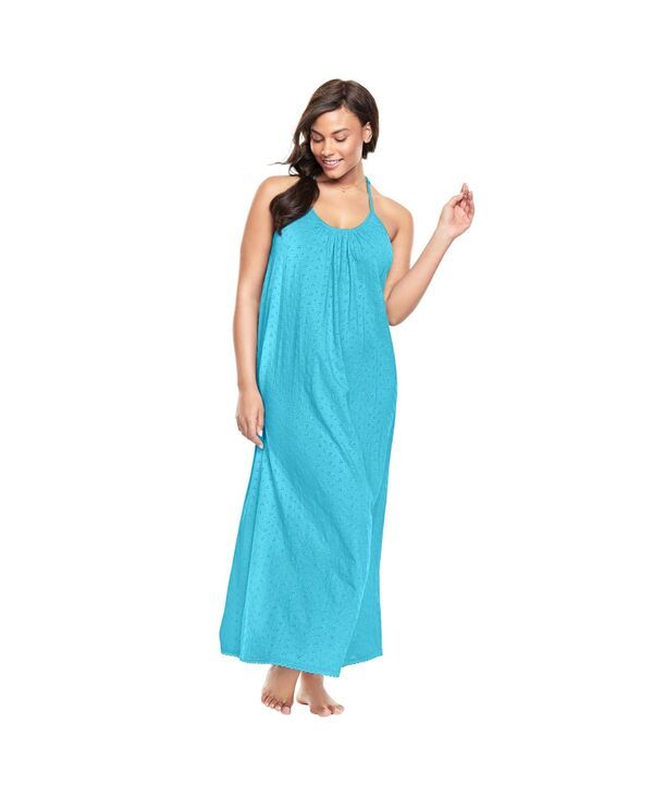 ドリームスアンドコー レディース アンダーウェア ナイトウェア ニット Dreams Co Womens Dreams and Co Breezy Eyelet Knit Long Nightgown 15,251円