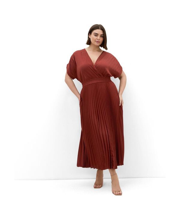 シティーシック レディース トップス ワンピース CITY CHIC Womens Elia Pleat Dressienna