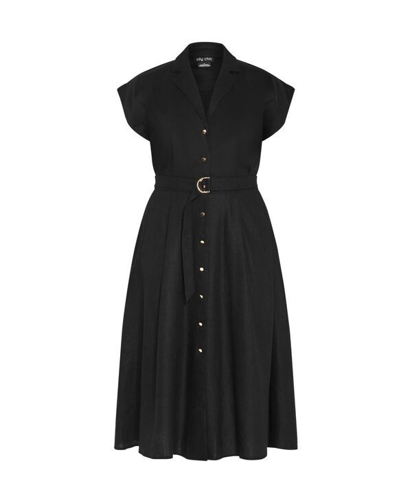 シティーシック レディース トップス ワンピース プラスサイズ CITY CHIC Plusize Liliana Dress Black ブラック - サムネイル