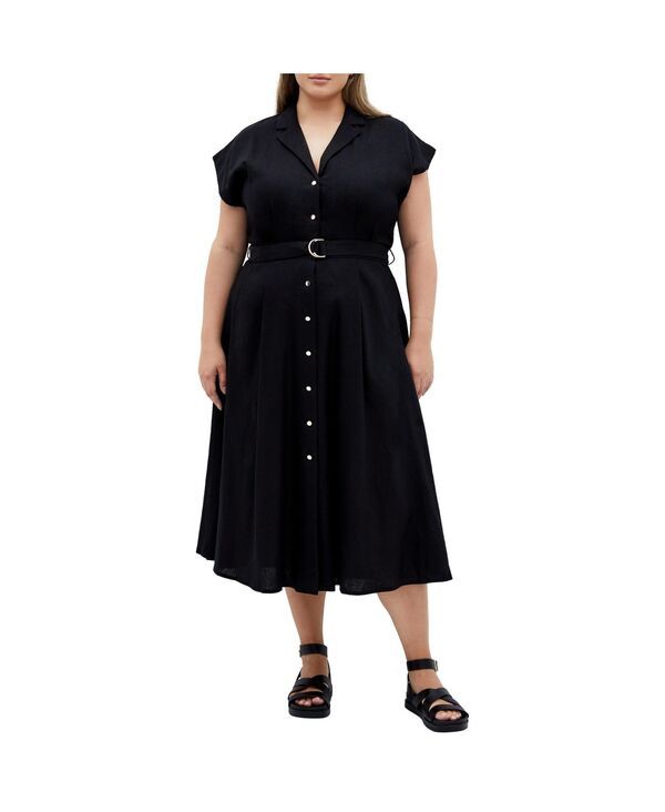 シティーシック レディース トップス ワンピース プラスサイズ CITY CHIC Plusize Liliana Dress Black ブラック