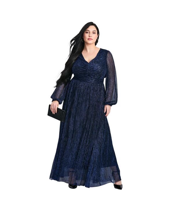 アベニュー レディース トップス ワンピース マキシ AVENUE Womens Lucia Plisse Maxi Dress Midnight