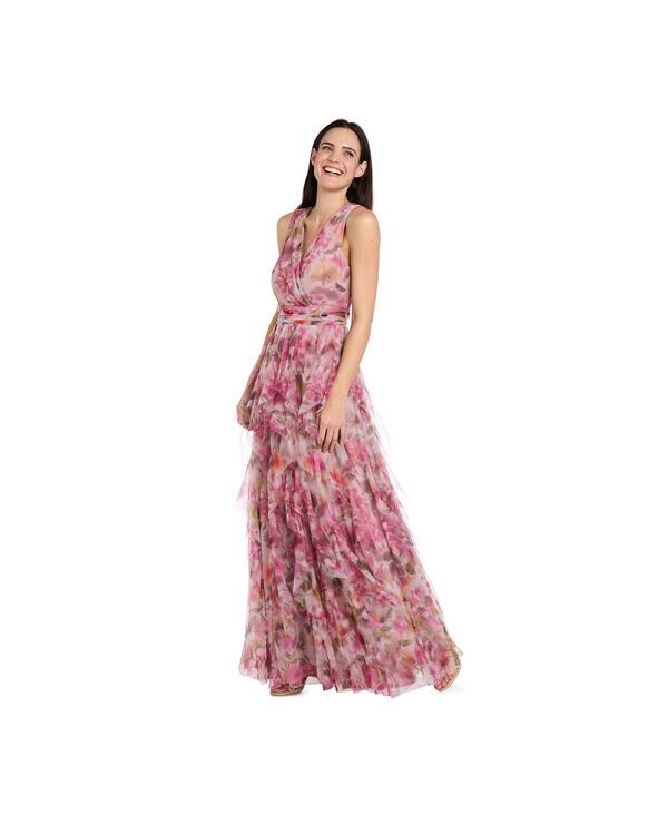 アールアンドエムリチャーズ レディース トップス ワンピース Vネック プチ プリント R M Richards Petite VNeck Printedress Rosewood