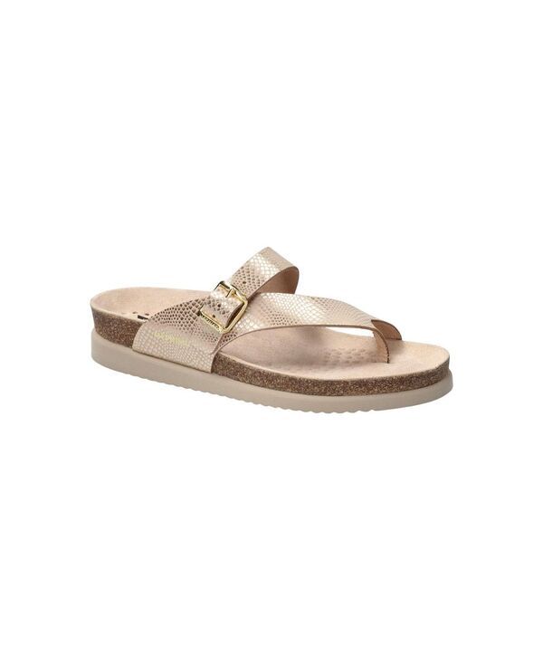 メフィスト レディース シューズ サンダル トール レザー Mephisto Womens Helen Metallicsand Havana Leather Sandal Sand havana サ