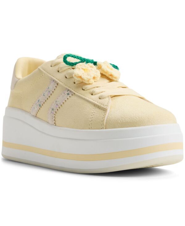 アルド レディース シューズ スニーカー ALDO Womens Paotlan Round Toe Sneakers Light Yellow イエロー
