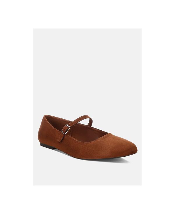 ラグアンドコー レディース シューズ パンプス Rag Co Rag and Co Womens Jobal Mary Jane Ballet Flats Brown Microfiber ブラウン