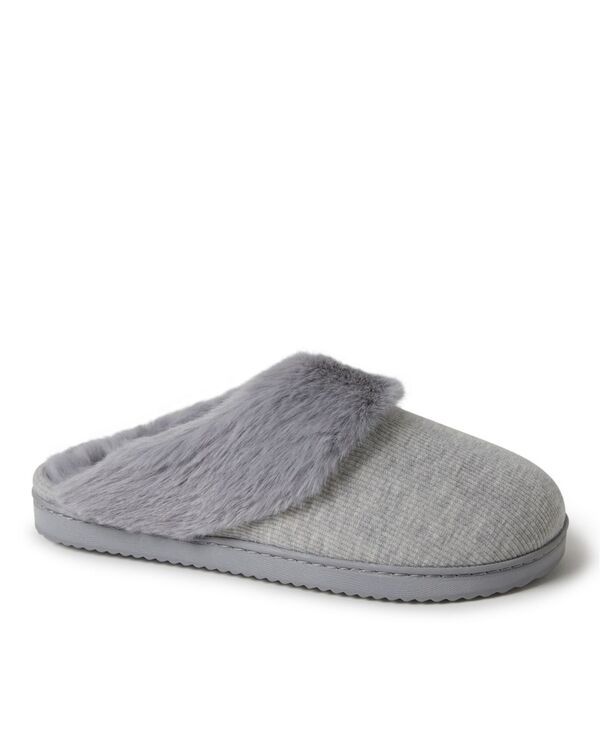 ディアフォームズ レディース シューズ サンダル リブニット Dearfoams Womens Dahlia Rib Knit Scuff Light Heather Gray グレー