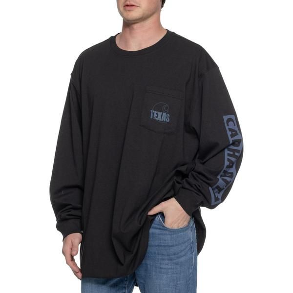 カーハート メンズ トップス Tシャツ トール グラフィック Carhartt 107055 Big and Talloose Fit Heavyweight Pocketexas Graphic T