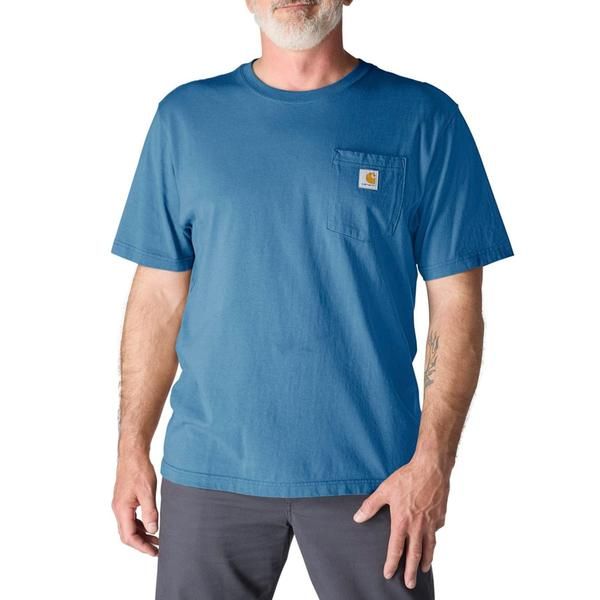 カーハート メンズ トップス Tシャツ Carhartt K87 Loose Fit Workwear TShirt Short Sleeve Horizon Blue ブルー