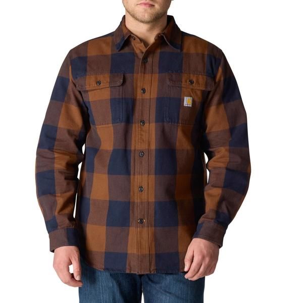カーハート メンズ トップス シャツ Carhartt 107013 Loose Fit Heavyweight Plaid Flannel Shirt Long Sleeve Reduck レッド