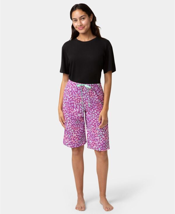 ヒュー レディース アンダーウェア ナイトウェア ショートパンツ Hue Womens Bermuda Pajama Shorts Bright Whi