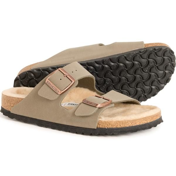 ビルケンシュトック レディース シューズ サンダル Birkenstock Made in Germany Arizona BShearling Sandals For Women StoneSand