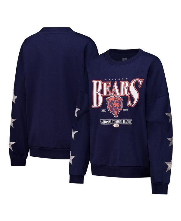 ゲームデイ・クチュール レディース アウター パーカー・スウェット Gameday Couture Womens Navy Chicago Bears Rhinestone Star Sleeve S