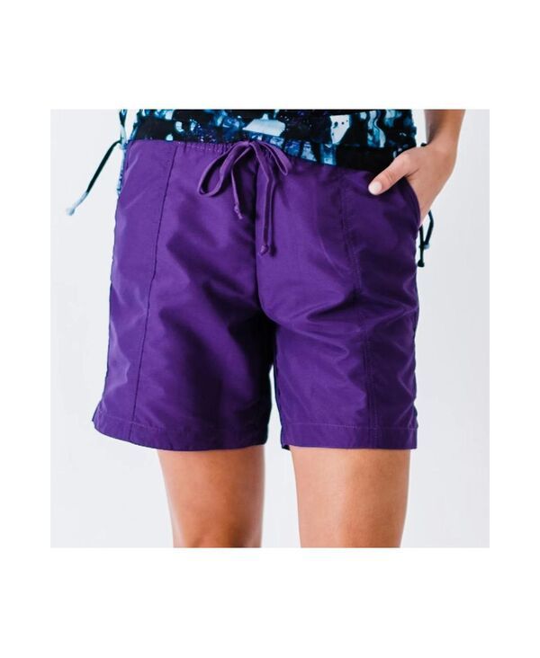カリプサ レディース 水着 ボトムスのみ ショートパンツ Calypsa Womens Chlorine Resistant 7 Board Shorts Eggplant