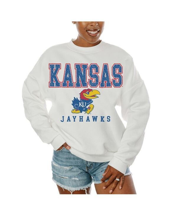 ゲームデイ・クチュール レディース アウター パーカー・スウェット シャツ フリース Gameday Couture Womens White Kansas Jayhawks Freestyle Fl
