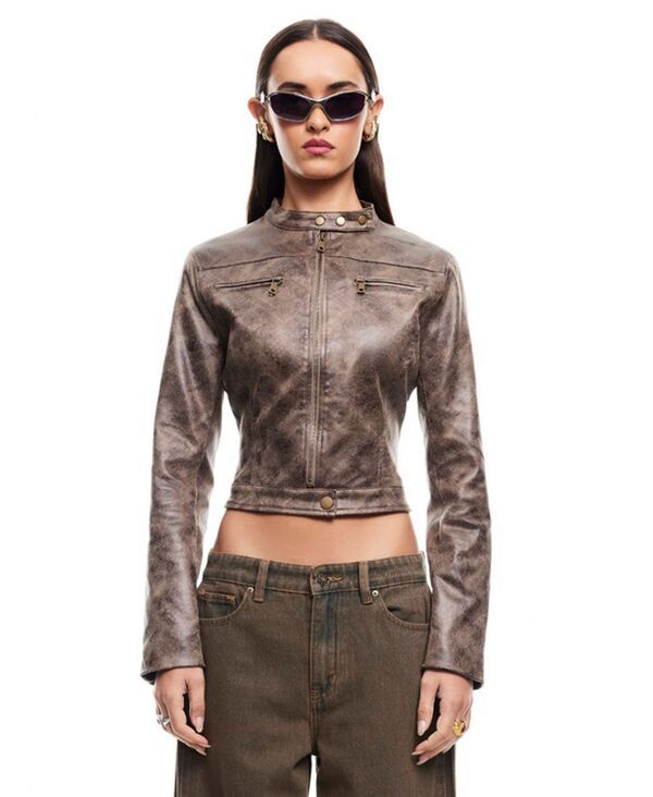 ライオネス レディース アウター ジャケット・ブルゾン Lioness Womens Bella Moto Jacket Chocolate チョコレート