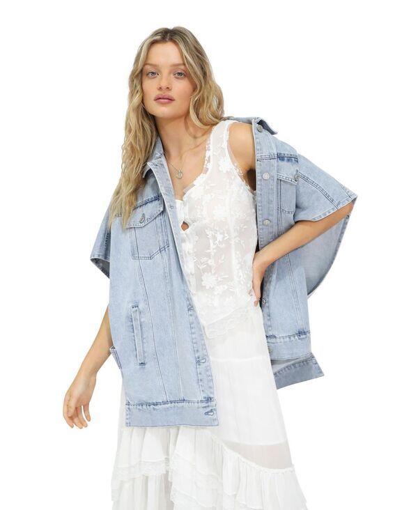 ベルアンドブルーム レディース トップス ベスト デニム Belle Bloom Womens California Soul Oversizedenim Vestonewash デニム