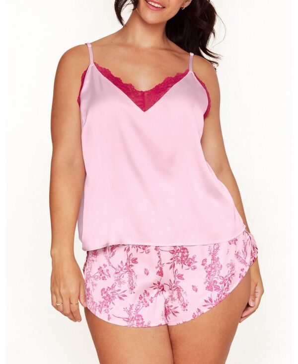 アドアミー レディース アンダーウェア ナイトウェア ショートパンツ Adore Me Womens Linny Pajama Camisole Shortset Floral pink ピンク
