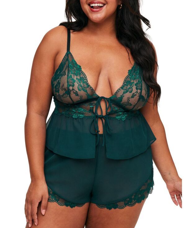 アドアミー レディース アンダーウェア ナイトウェア プラスサイズ ショートパンツ Adore Me Plusize Tammy Camisole Shortset Lingerie Light pi