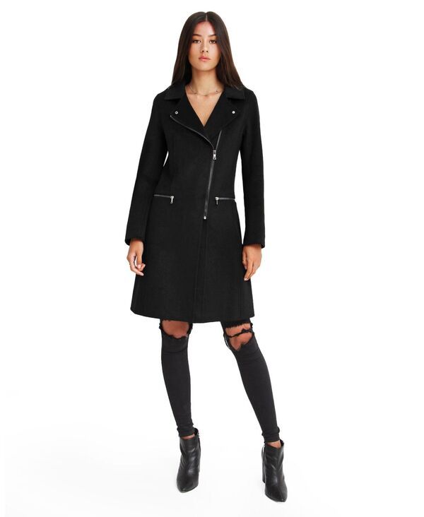 ベルアンドブルーム レディース アウター ジャケット・ブルゾン ウール コート Belle Bloom WomenEW FIT Last Chance Wool Blend Moto Coat Bla