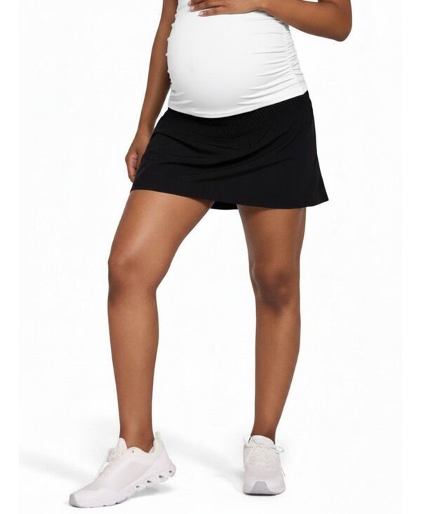 マザーフッドマタニティー レディース ボトムスカート Motherhood Maternity Motherhood Under the Belly Woven Tenniskort Black ブラ