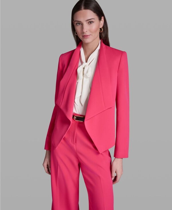 ビーシビージー レディース アウター ジャケット・ブルゾン BCBG Womens OpenFront Colla red Jacket Sunset Rose