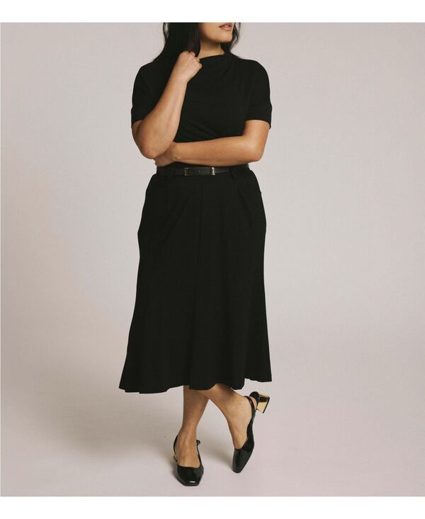 ユニバーサル スタンダード レディース ボトムスカート プラスサイズ Universal Standard Womens Plusize Womens Carla Ponte Skirt Black