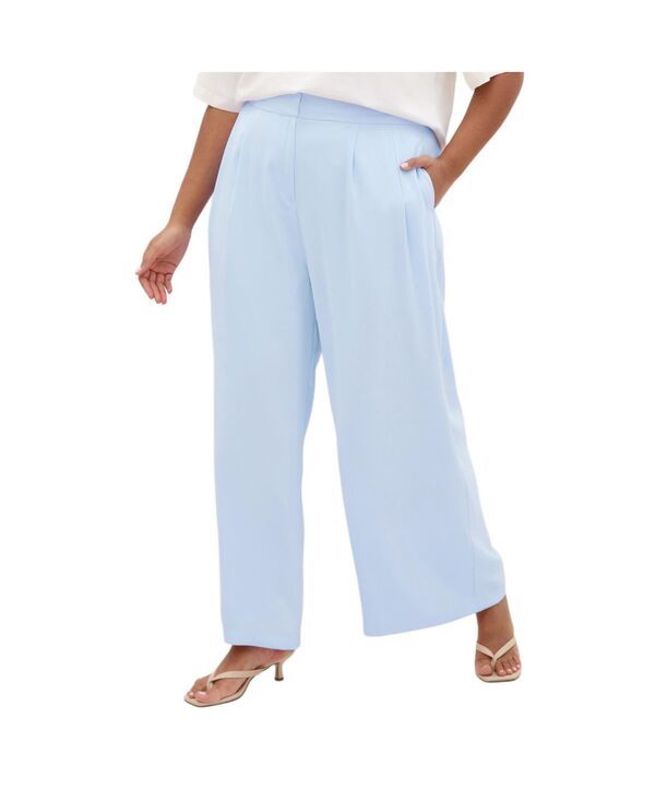 シティーシック レディース ボトムス カジュアルパンツ ワイドレッグ CITY CHIC Womens Holly Wide Leg Pant Sky blue ブルー