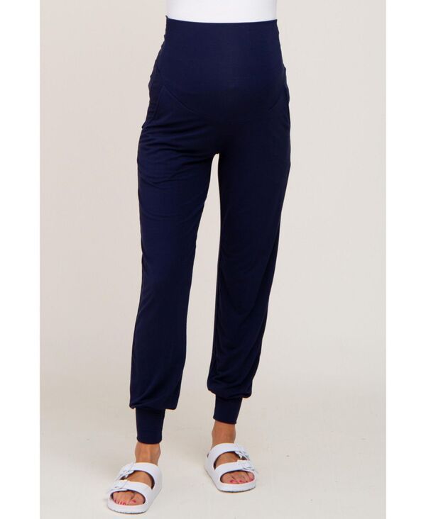 ピンクブラッシュ レディース ボトムス カジュアルパンツ マタニティ Pinkblush Maternity Navy Blue Band Jogger Pants Navy blue ネイビー