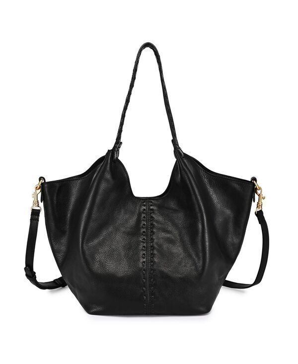オールドトレンド レディース バッグ レザー OLD TREND Magnolia Smalleather Tote Handbag Midnight Black ブラック