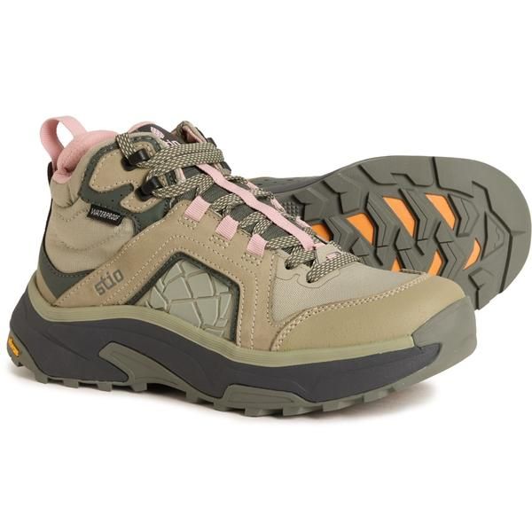 スティオ レディース シューズ ブーツ・レインブーツ キャップ レザー Stio Ridgecap Mid Hiking Shoes Waterproof Leather For Women Sage