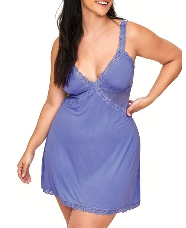 アドアミー レディース アンダーウェア ナイトウェア プラスサイズ Adore Me Plusize Primrose Slip Dress Dark purple パープル