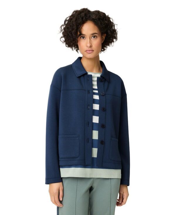 オルセン レディース アウター ジャケット・ブルゾン スキューバ ニット ジャージー Olsen Womenscuba Knit Jersey Jacketrue navy ネイビー