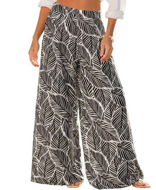 カップシー レディース ボトムス カジュアルパンツ Cupshe Womens Calm Coastropical Pants Black ブラック