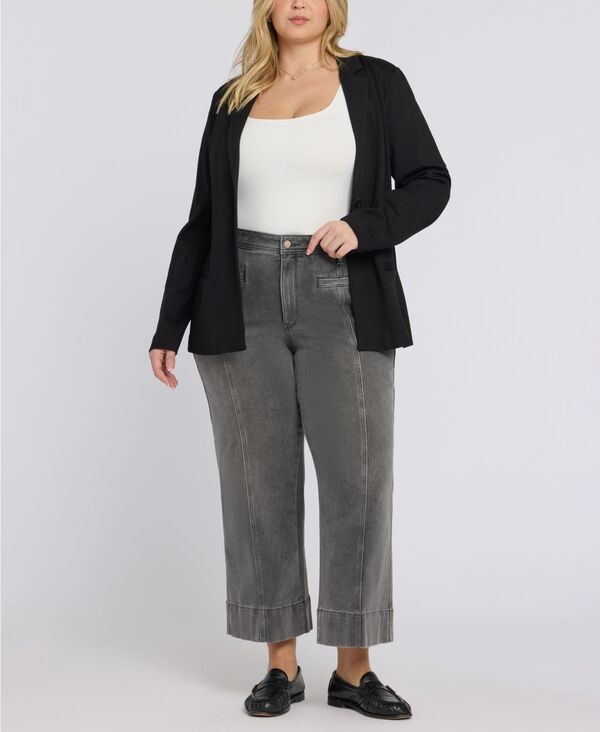 エヌワイディージェイ レディース ボトムス デニムパンツ プラスサイズ アンクル ジーンズ NYDJ Plusize Teresa WideLeg Ankle Jeans with Liftuck T