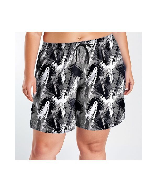 カリプサ レディース 水着 ボトムスのみ プラスサイズ ショートパンツ Calypsa Plusize Chlorine Resistant 7 Board Shorts Rocky rise