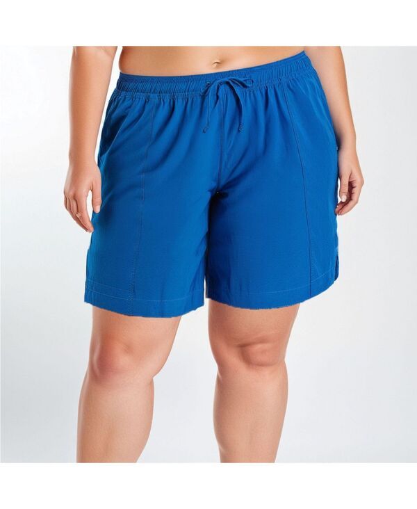 カリプサ レディース 水着 ボトムスのみ プラスサイズ ショートパンツ Calypsa Plusize Chlorine Resistant 7 Board Shorts Marine