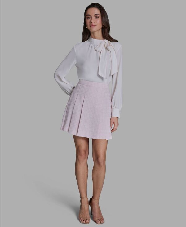 ビーシビージー レディース ボトムスカート プリーツ ミニ ツイード BCBG Womens Pleated Tweed Mini Skirt Blush Miragewhisper ブラッシュ