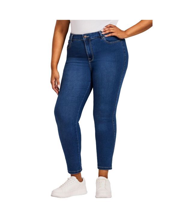 アベニュー レディース ボトムス デニムパンツ プラスサイズ トール AVENUE Womens Plusize Tall Butter Denim Skinny Jean Mid wash デニム