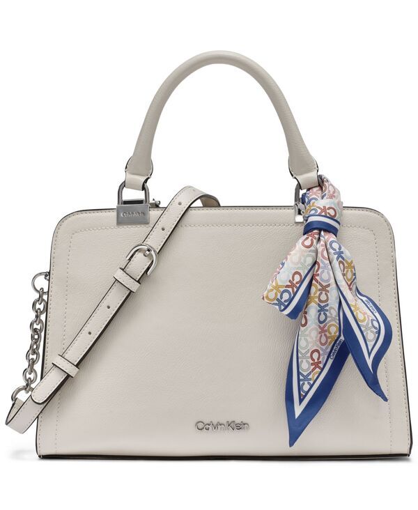 カルバンクライン レディース バッグ Calvin Klein Azalea Small Adjustable Satchel Handbag Cherub White ホワイト