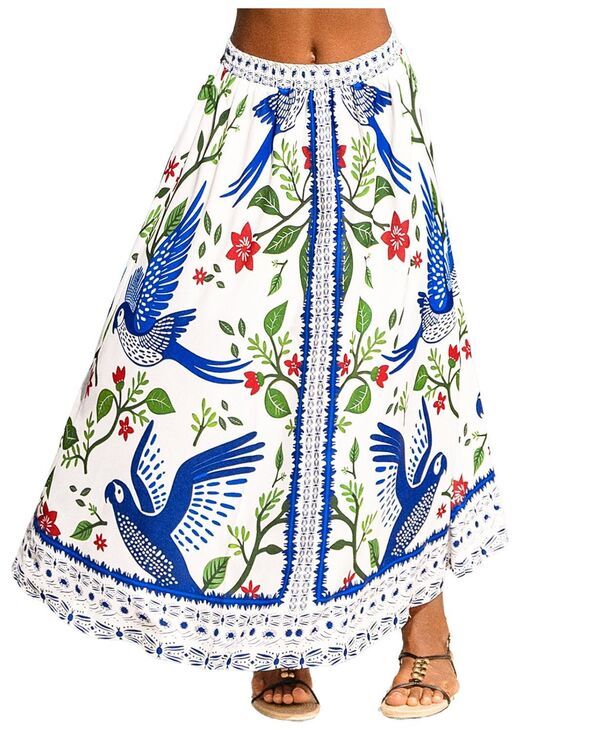 カップシー レディース ボトムスカート マキシ Cupshe Womens Island Birds Tropical Maxi Skirt Medium blue ブルー 13,485円