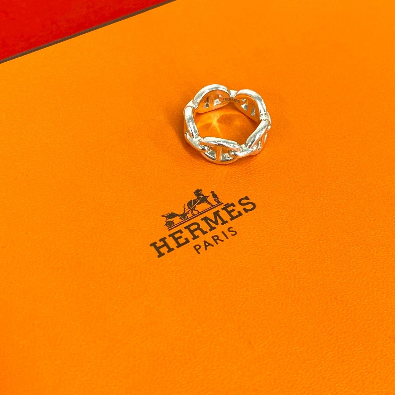 極 美品 HERMES エルメス シェーヌダンクル アンシェネ リング