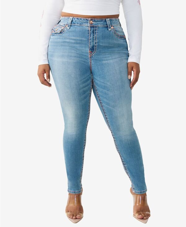 トゥルーレリジョン レディース ボトムス デニムパンツ プラスサイズ ジーンズ True Religion Plusize Jennie MidRise Skinny Super T Flap Jea