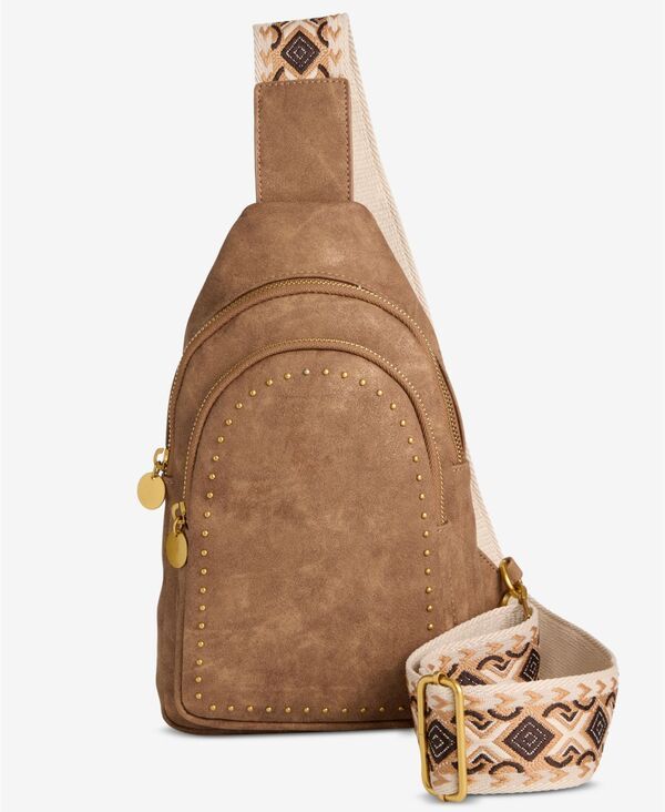 スタイルアンドコー レディース バッグ Style Co Webbing Strap Small Stud Sling Bag Tortoise S