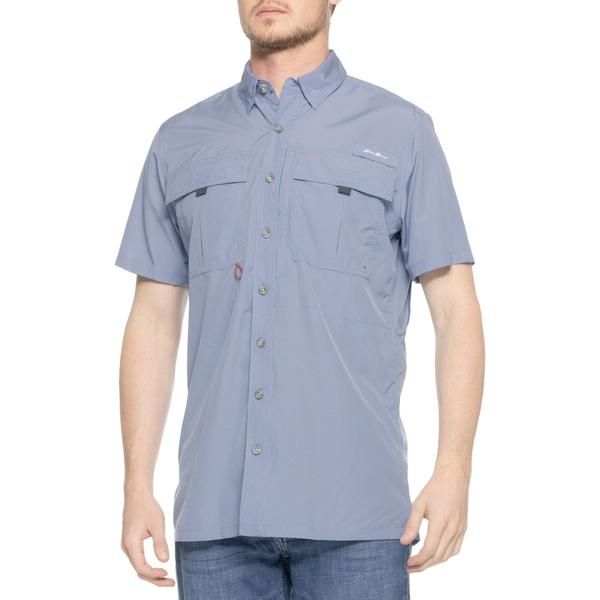 エディー バウアー メンズ トップス シャツ Eddie Bauer Guide 20 Shirt UPF 50 Short Sleeve Deepsky