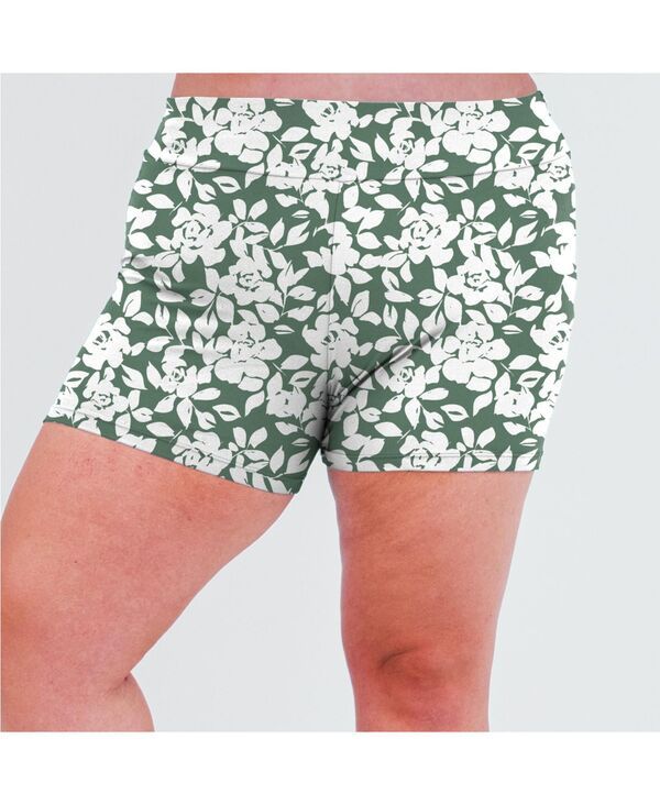 カリプサ レディース 水着 ボトムスのみ プラスサイズ ショートパンツ Calypsa Plusize Chlorine Resistant High Waisted Swim Shortsage g