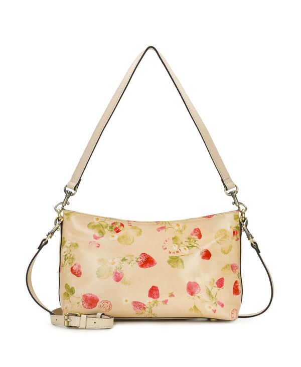 パトリシアナシュ レディース バッグ レザー Patricia Nash Betta Medium Leather Crossbody Shoulder Bag Parchment Strawberr