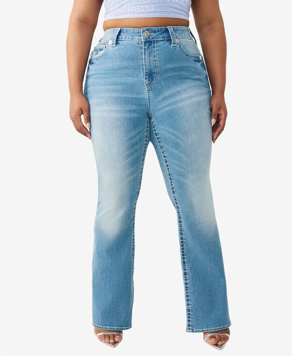トゥルーレリジョン レディース シューズ ブーツ・レインブーツカット プラスサイズ ジーンズ True Religion Plusize Tattoo Becca Bootcut Big T Flap